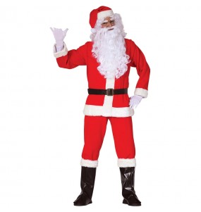 Costume da Babbo Natale rosso deluxe per uomo