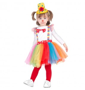 Costume da Pagliaccia tutù multicolore per neonato 