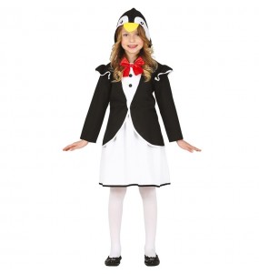 Costume da Pinguino con cappuccio per bambina
