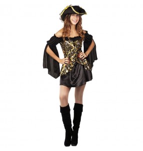 Costume da Pirata dorata per donna