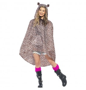 Travestimento Leopardo Poncho Impermeabile donna per divertirsi e fare festa