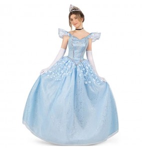 Costume da Principessa Cenerentola blu per donna