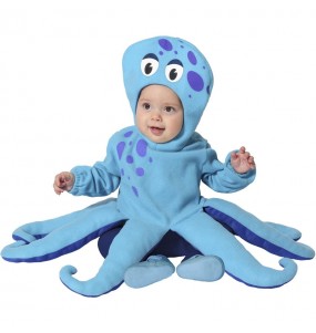 Costume da Polpo blu per neonato