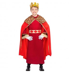 Costume da Re Magio mantello rosso per bambino