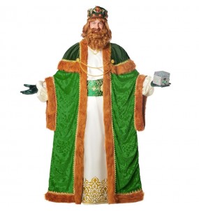 Costume da Re Magio Gaspare verde per uomo