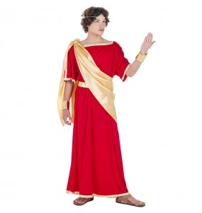 Costume da Romano rosso e dorato per uomo