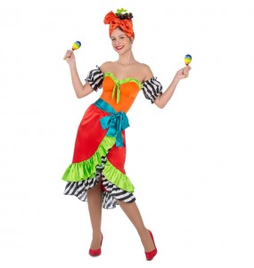 Costume da Rumbera Multicolore per donna