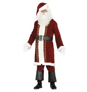 Costume da Babbo Natale con cappotto per uomo