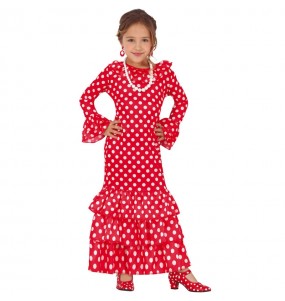 Costume da Sevillana rossa per bambina