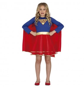 Costume da Superwoman con mantello per bambina
