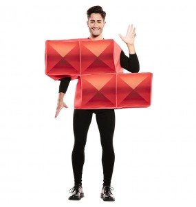 Travestimento Tetris rosso adulti per una serata in maschera
