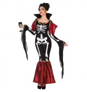 Costume Vampira Scheletro donna per una serata ad Halloween 