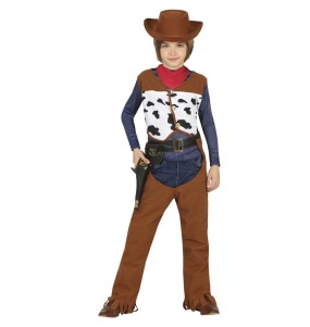 Costume da Cowboy con stampa di mucca per bambino