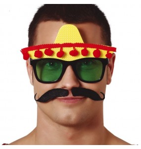 I più divertenti Occhiali messicani con Sombrero per feste in maschera