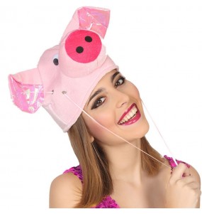 Cappello a forma di maiale rosa per completare il costume
