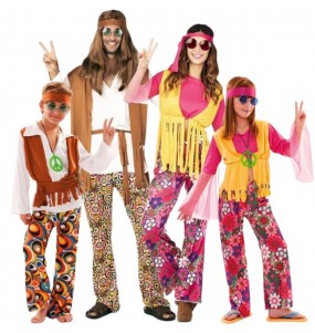 Costumi Hippies Economici per gruppi e famiglie
