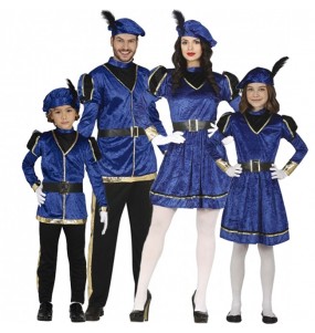 Costumi Paggetti blu dei Re Magi per gruppi e famiglie