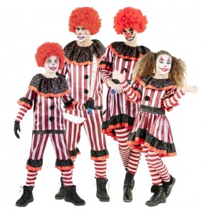 Costumi Clown crudeli per gruppi e famiglie