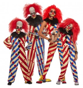 Costumi Clown inquietanti per gruppi e famiglie