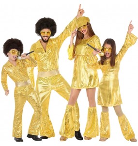 Costumi Disco Oro per gruppi e famiglie