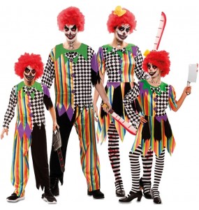 Costumi Clowns Assassini per gruppi e famiglie