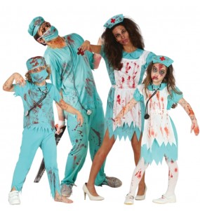 Costumi Medici zombie per gruppi e famiglie