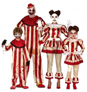 Costumi Clown disturbati per gruppi e famiglie