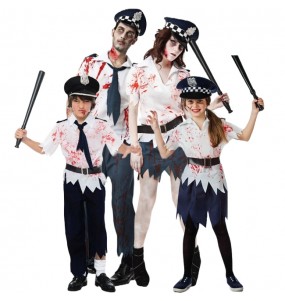 Costumi Poliziotti Zombies per gruppi e famiglie