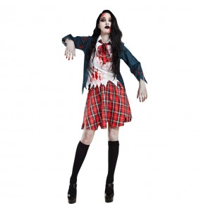 Costume Studentessa Zombie donna per una serata ad Halloween