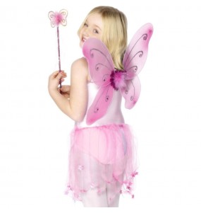 Kit di accessori per farfalle rosa per completare il costume