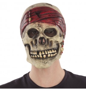 Maschera scheletro pirata per poter completare il tuo costume Halloween e Carnevale