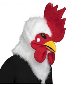 Maschera gallo con mascella mobile per poter completare il tuo costume Halloween e Carnevale