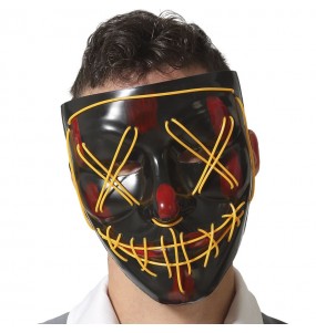Maschera con luce arancione per completare il costume di paura