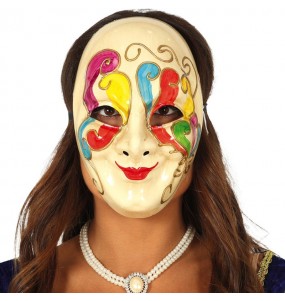 Maschera veneziana di colori per poter completare il tuo costume Halloween e Carnevale