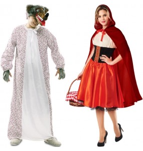 Costumi di coppia Lupo e Cappuccetto Rosso