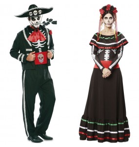Costumi di coppia Scheletri messicani catrina