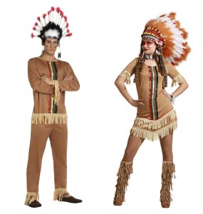 Costumi di coppia Indiani colorati