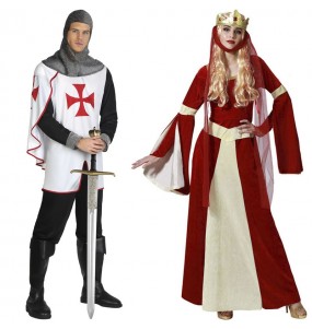 Costumi di coppia Re medievali deluxe