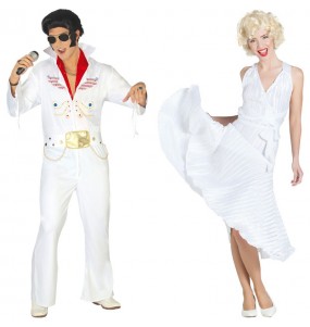 L'originale e divertente coppia di Elvis Presley e Marilyn per travestirsi con il proprio compagno