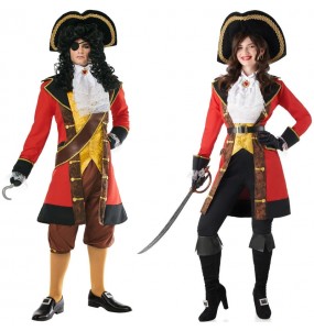 Costumi di coppia Pirati Capitan Uncino