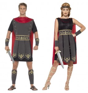 Costumi di coppia Soldati romani neri