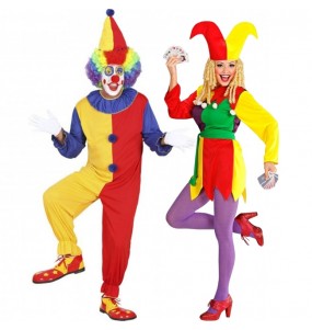 Costumi di coppia Clown colorati