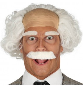 La più divertente Parrucca Albert Einstein e baffi per feste in maschera