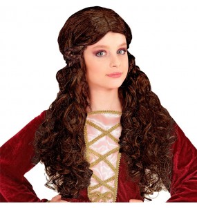 Parrucca medievale per bambine per completare il costume