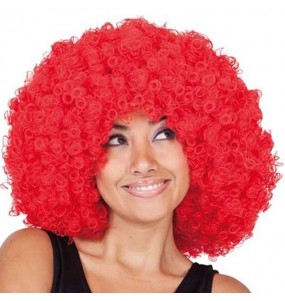 Parrucca afro rossa