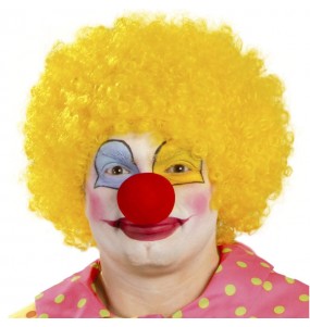 Parrucca gialla da clown per completare il costume