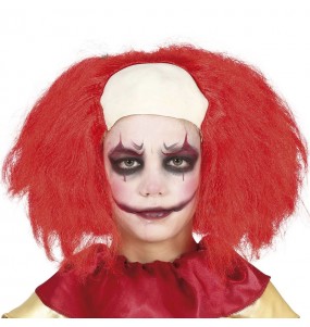 Parrucca da clown assassino per bambini per completare il costume di paura
