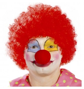 Parrucca rossa da clown per completare il costume