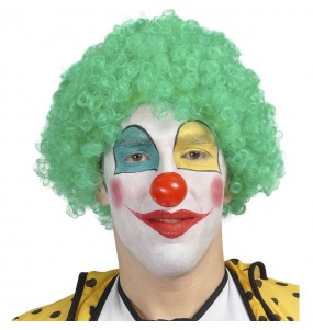 Parrucca verde da clown per completare il costume