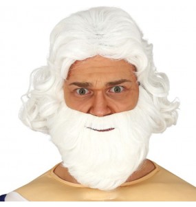 Parrucca di Zeus con barba bianca